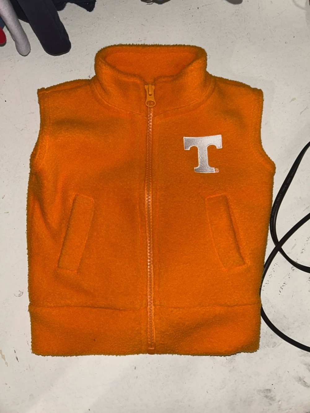 Volunteers Orange Fleece Vest with 'T' Logo